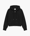 Marithé François Girbaud W CLASSIC LOGO CROP HOODIE ZIPUP