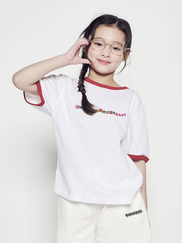 ADLV Kids Snake Initial Ringer Short Sleeve T-Shirt