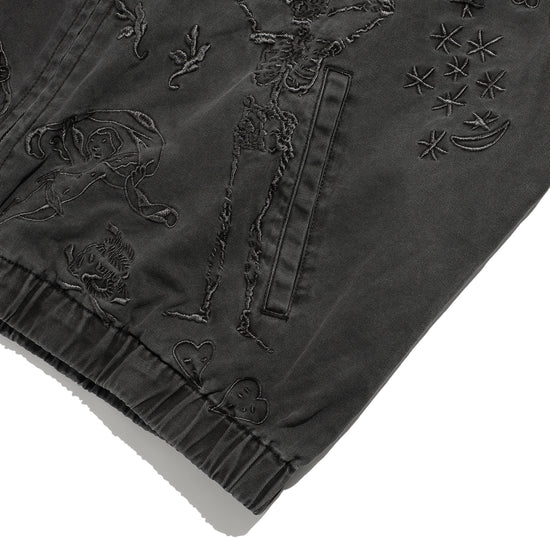 Nice Ghost Club Tattoo Harrington Dyed Jacket [Black]
