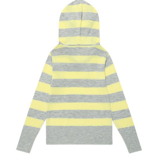 Cavish W U Neck Striped Star Knit Hoodie