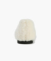 Marithé François Girbaud W Cross Banding Shearling Flat Shoes Ivory
