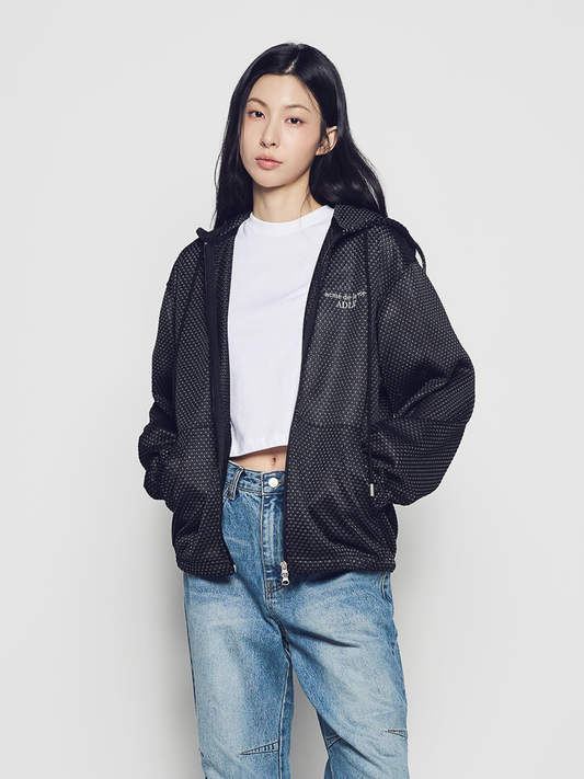 ADLV Color Mix Mesh Hoodie Zip Up