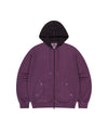 Mahagrid Pigment Stripe Mixed Zip Up Hoodie