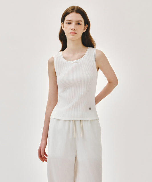 Marithé François Girbaud W LACE DETAIL SLEEVELESS