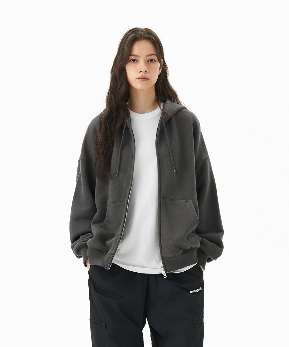 Mahagrid Pray Applique Zip Up Hoodie
