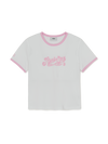 MLB Women's Lettering Slim Semi Crop Linger T-shirts
