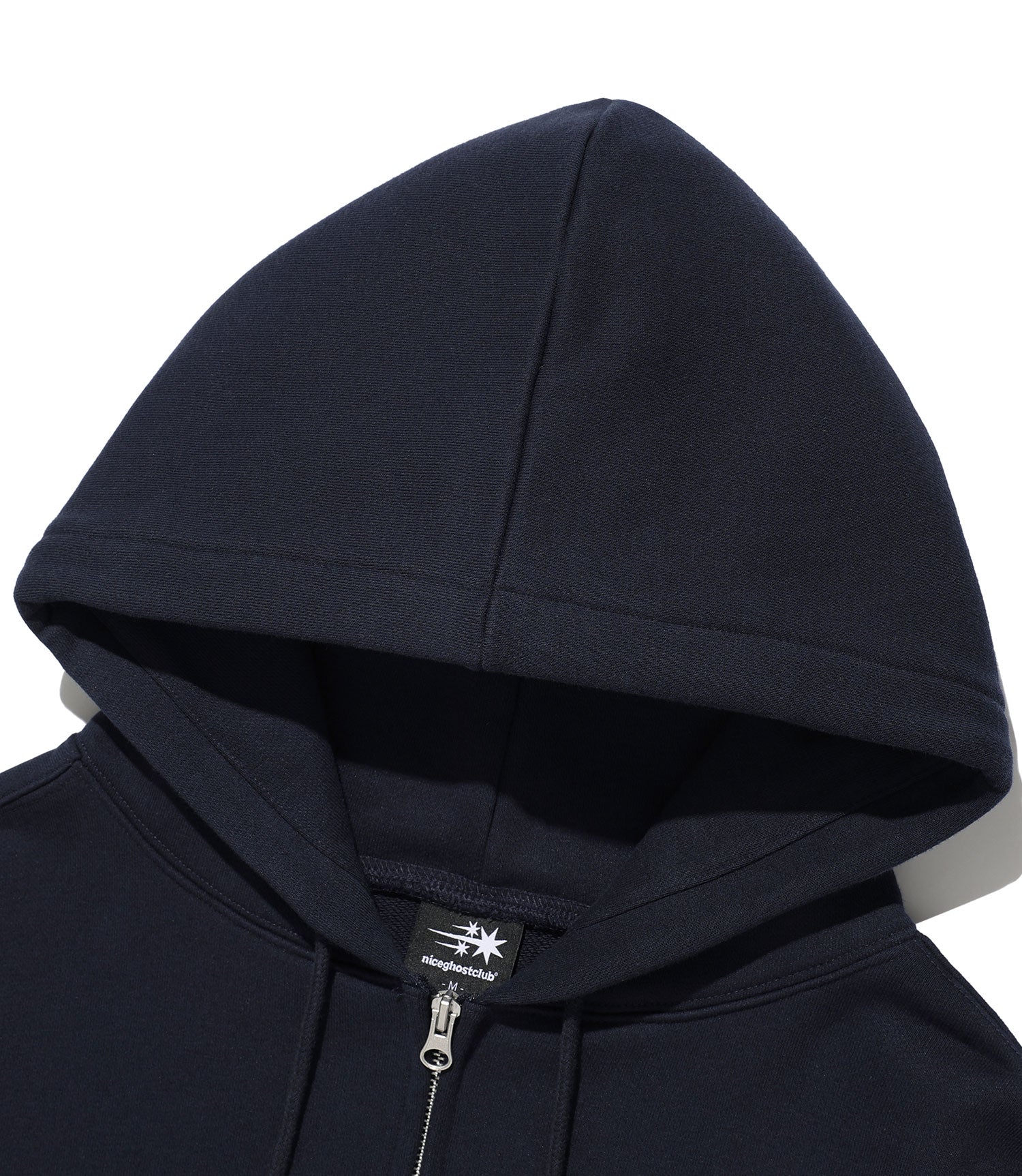 Nice Ghost Club 3 Star Applique Hoodie Zip Up [Navy]
