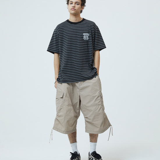 Mahagrid Stripe Slash Logo Tee