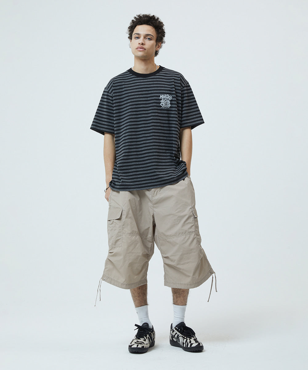 Mahagrid Stripe Slash Logo Tee