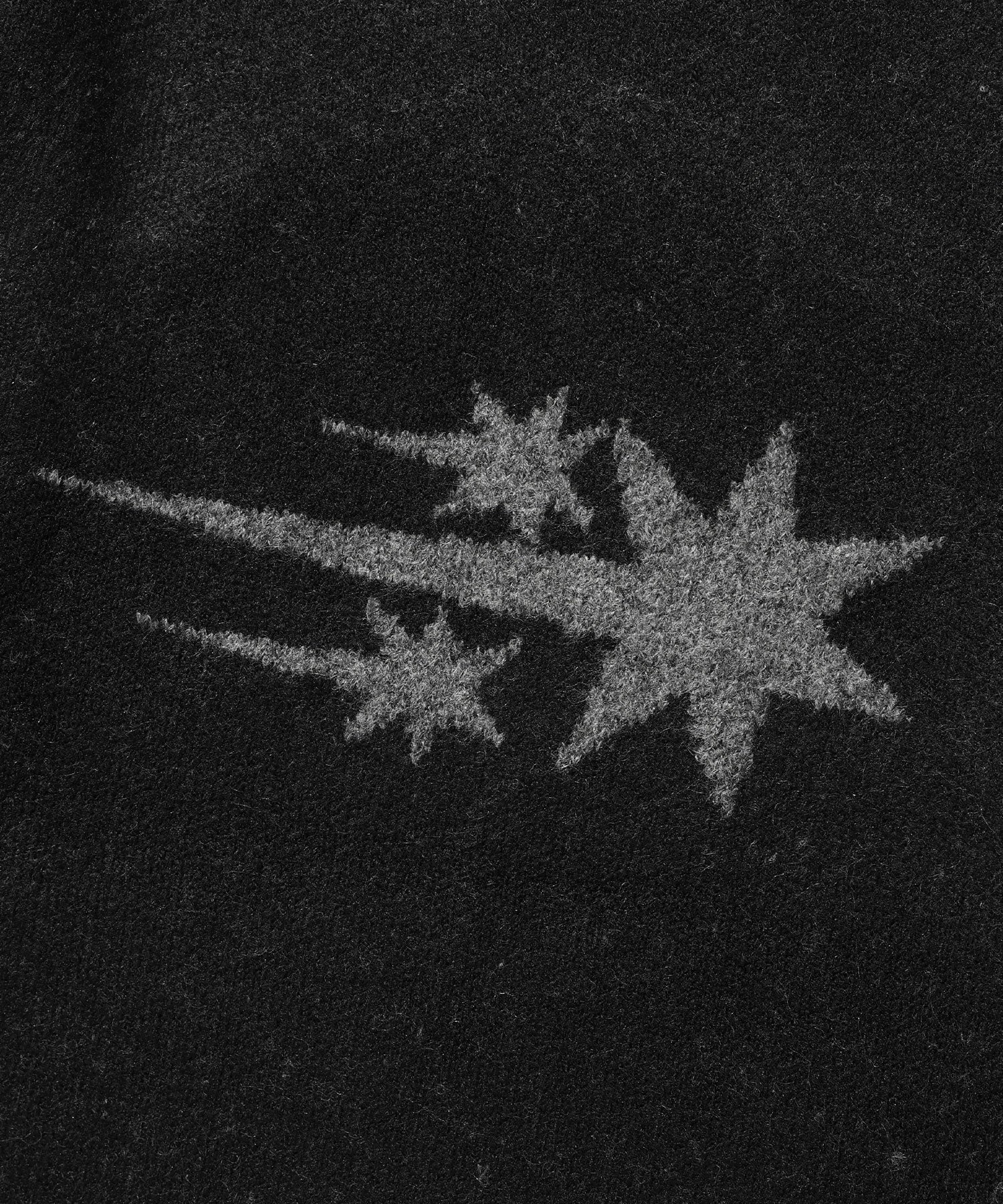 Nice Ghost Club 3 Star Long Sleeve Knit Tee [Black]
