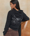 Bitter Cells Cherry Poem Slim Fit Hoodie-Black