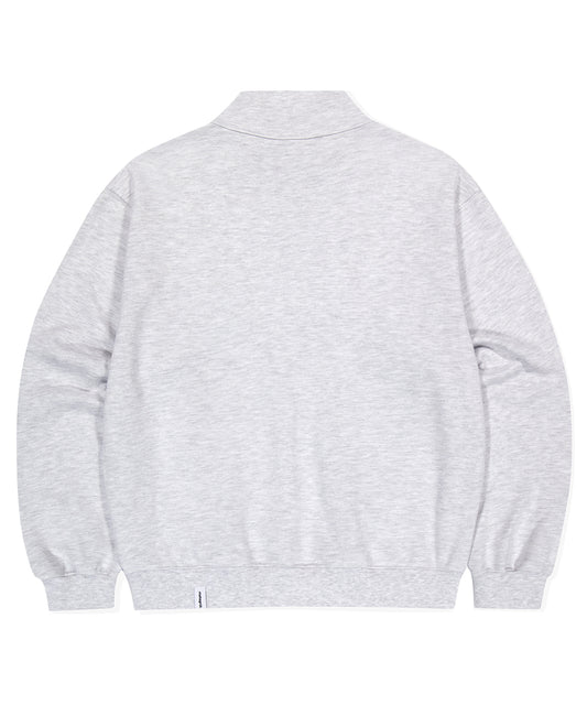 Mahagrid Script Logo Half Zip Up [Light Grey]