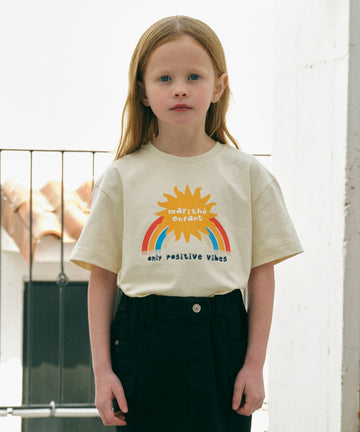 Marithé François Girbaud ENFANT SUNNY DAY OVERSIZED TEE Light Beige