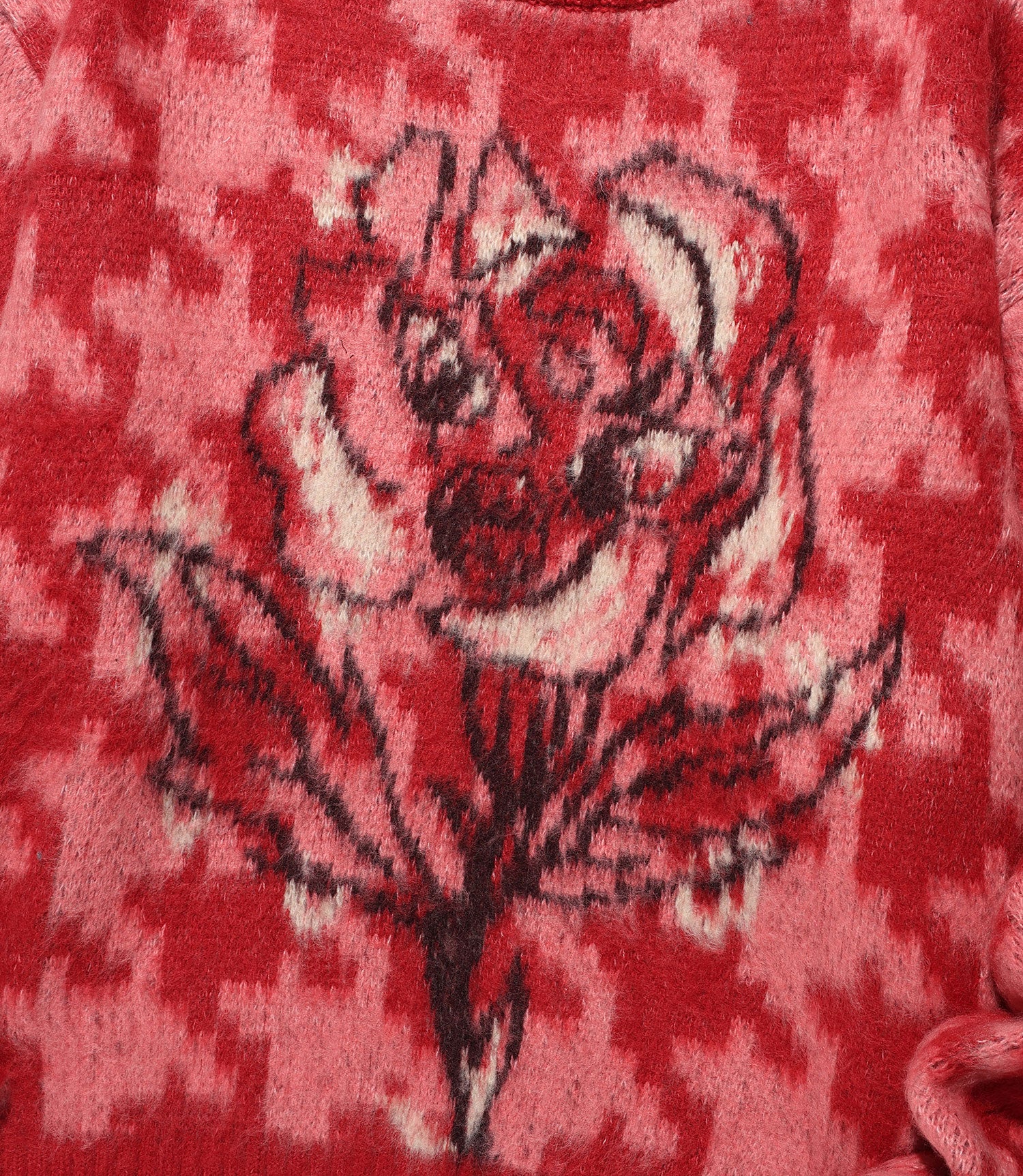 Nice Ghost Club Houndstooth Devil Rose Knit