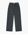 Marithé François Girbaud Women's High Straight Stripe Denim Pants Black