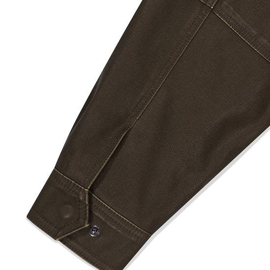 Mahagrid Washed Faux Leather Blouson
