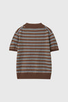 General Idea WOMAN Stripe Collar Half Knit