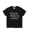 Cavish W RAWCUT APPLIQUE SS TEE [BLACK]