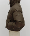 Marithé François Girbaud W Regular Logo Hooded Crop Down Jacket Black
