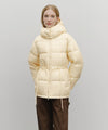 Marithé François Girbaud Women's Waist String Mid Down Jacket Light Beige