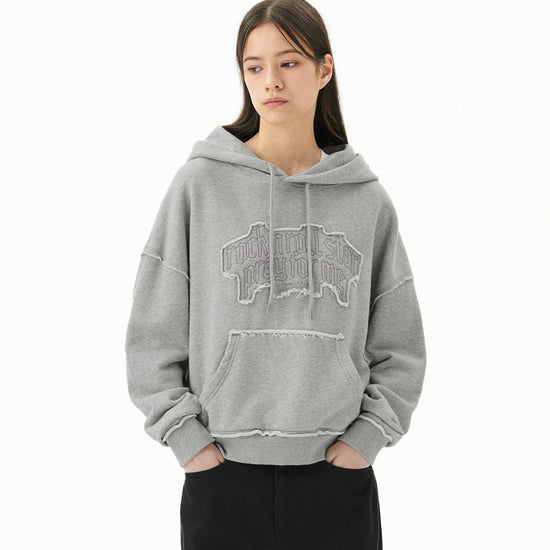 Mahagrid Raw Cut Pray Crop Hoodie