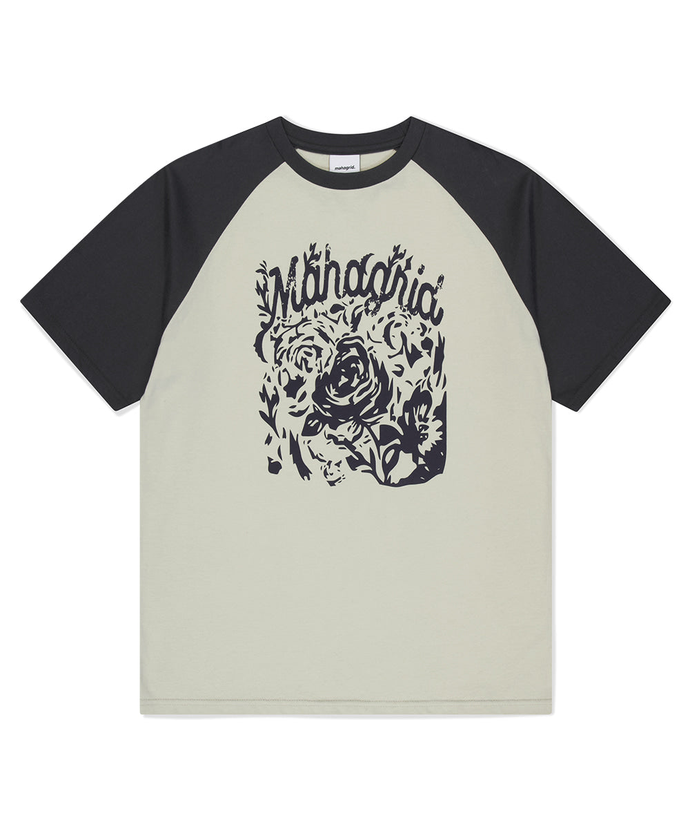 Mahagrid Rose Raglan Tee