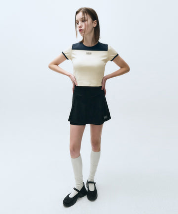 Marithé François Girbaud Mouvement W Classic Logo Wrap Skirts Shorts Black