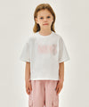Marithé François Girbaud Kids Classic Ballet Logo Semi Crop Tee White