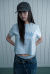 Nice Ghost Club 3 Stars Symbol Crop Slim Tee