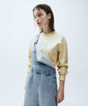 Marithé François Girbaud Women's Classic Logo Crop Sweatshirt Light Yellow