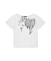 Mahagrid Groovy One Shoulder Tee in White