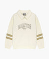Marithé François Girbaud Kids Stripe Point Collar Sweatshirt Ivory