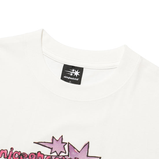 Nice Ghost Club Soul Pussy Cat Ghost Soul Girl Rabbit & Bear Big Big Tee White