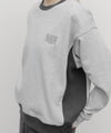 Marithé François Girbaud Classic Logo Side Color Block Sweatshirt Heather Gray