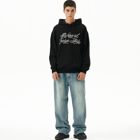 Mahagrid Letter Ink Logo Hoodie