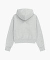 Marithé François Girbaud W DRAWING CLASSIC LOGO CROP HOODIE light heather gray
