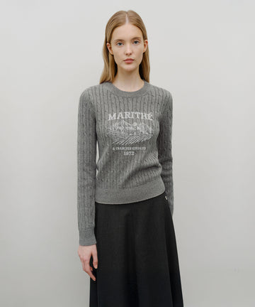 Marithé François Girbaud W Vineyard Cable Knit Pullover