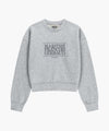 Marithé François Girbaud W CLASSIC LOGO CROP SWEATSHIRT heather gray