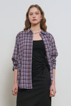General Idea WOMAN Loose Fit Natural Check Shirt