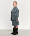 Marithé François Girbaud Kids W Eiffel Label Corduroy Mini Skirt Dark Blue
