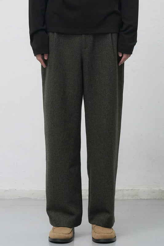 General Idea MAN Wool Classic Double Pleat Slacks