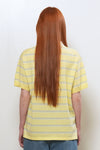 General Idea WOMAN Stripe Loose Collar Half Knit