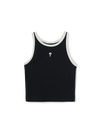 MLB Women's Basic Ringer Crop Sleeveless T-shirt