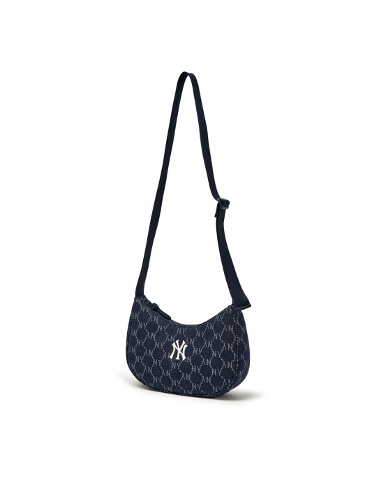 MLB Dia Monogram Denim Jqd Hobo Bag