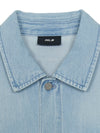 MLB Basic Small Logo Summer Tencel Short Sleeve Denim Shirt