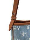 MLB Classic Monogram Vintage Denim Mini Bucket Bag