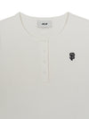 MLB Women's Vintage Slim Henley Neck T-shirt