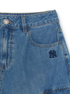 MLB Women's Varsity Vintage Slub Cargo 9in Denim Shorts