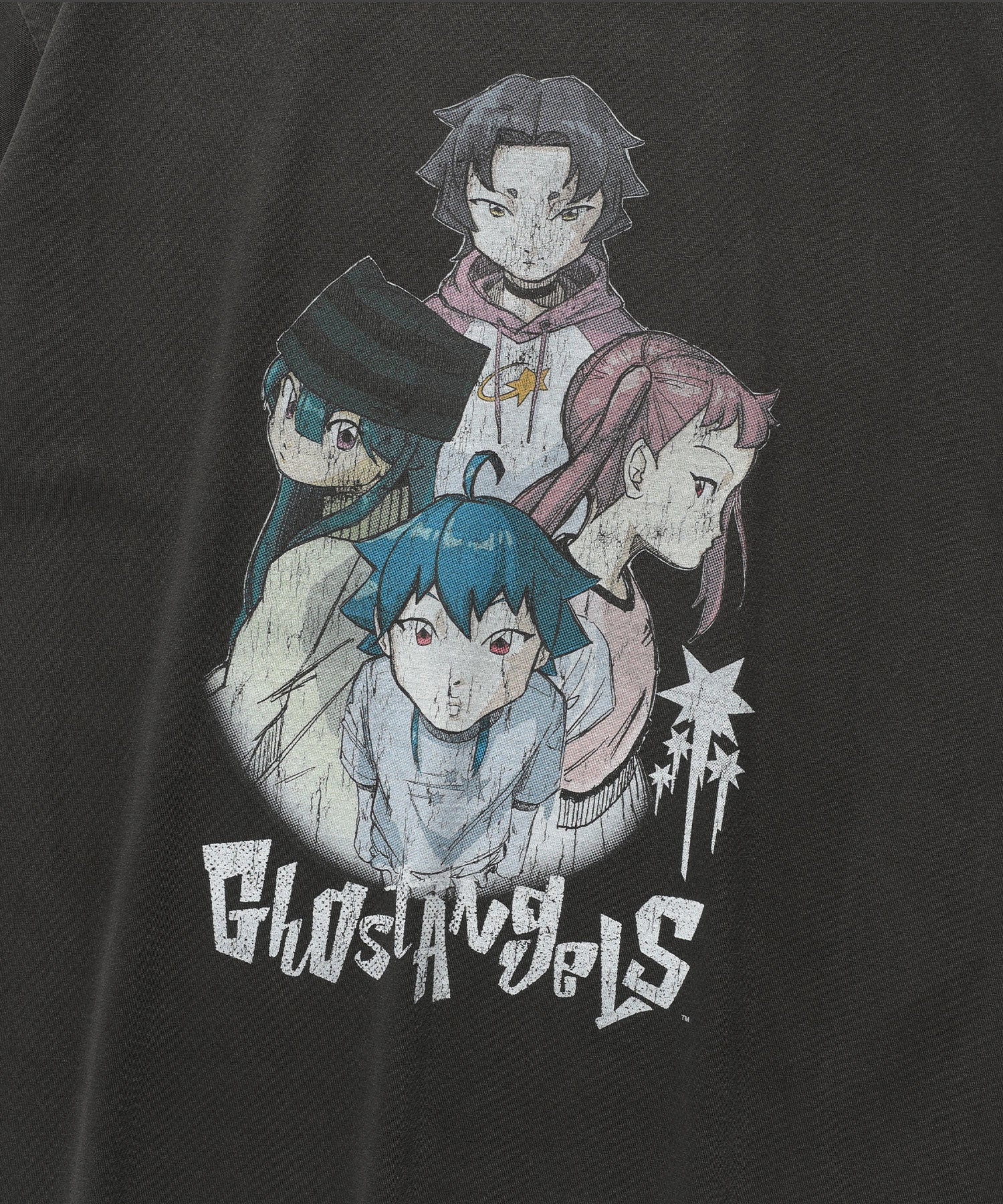 Nice Ghost Club Ghost Angels Poster Pigment Big Big Tee [Charcoal]