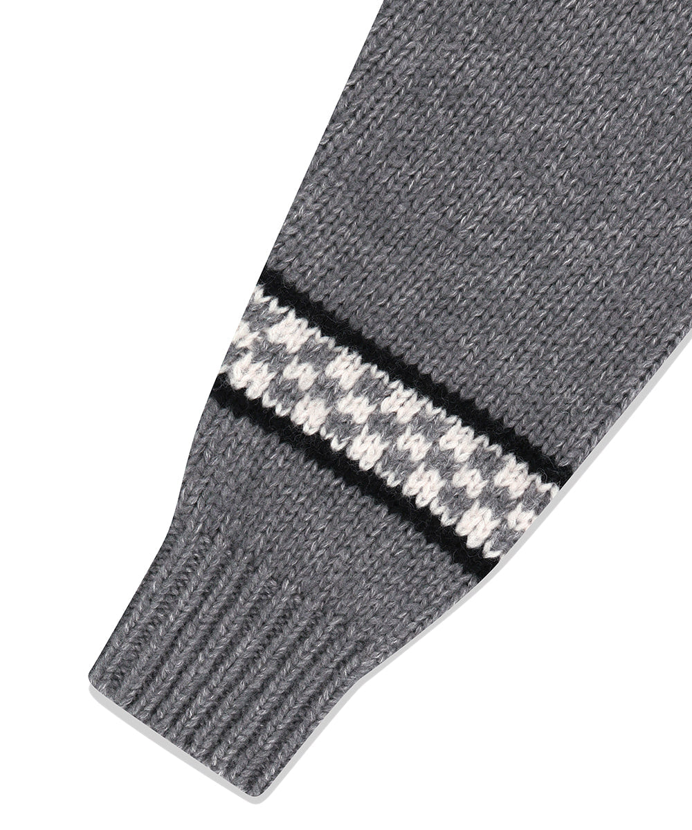 Mahagrid Skull Cowichan Knit Sweater